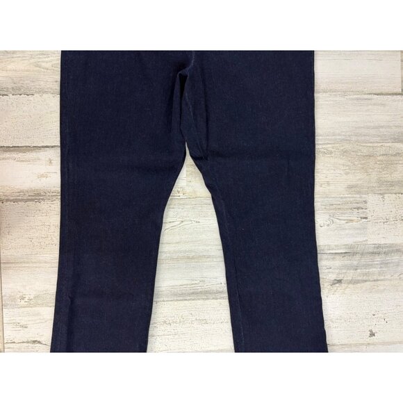 Ann Mashburn Faye Flare Cropped Pants Womens L Indigo Stretch Denim Jeans NWT - Picture 4 of 14